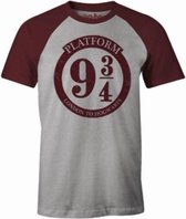 Harry Potter - Platform 9 3/4 - T-Shirt - Grijs & Rood - XL