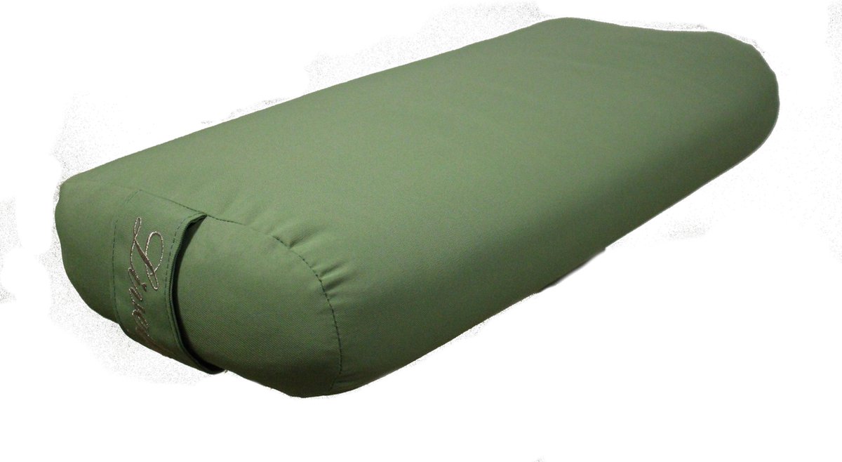 Yoga Bolster - Yoga kussens - meditatie kussen - Groen - rechthoek- Plat