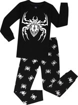 Elowel - Jongen Pyjama 2 Delig, 'GLOW IN THE DARK', 100% Katoen, Comfortabel, Slim fit Broek | 5 Jaar | Spin