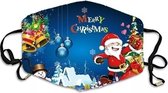Jolly Santa wasbaar kerst mondkapje - Jingle Bells