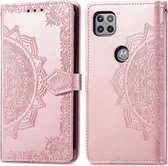 iMoshion Mandala Booktype Motorola Moto G 5G hoesje - Rosé Goud