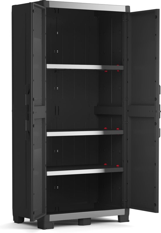 Keter XL Garage Hoge kast 3 Planken 89x54x188 cm zwart XL