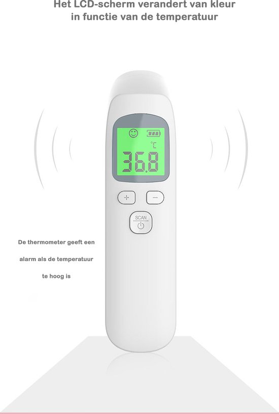 Thermomètre frontal infrarouge numérique sans contact, mesure de  température pour enfants et adultes