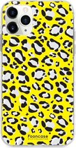 Fooncase Hoesje Geschikt voor iPhone 12 Pro - Shockproof Case - Back Cover / Soft Case - Luipaard / Leopard print / Geel