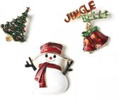Jingle Bells X-Mas Broche Pin Speld Set