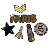 Chic De Paris Strijk Embleem Patch Set 6 patches