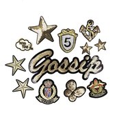 Golden Gossip Fashion Paillette Star Patch Set 12 patches