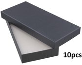 Dielay - Giftbox voor Sieraden - Sieradendoosje - Set van 10 Stuks - 207x27x93 mm - Zwart