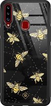 Samsung A20s hoesje glass - Bee yourself | Samsung Galaxy A20s  case | Hardcase backcover zwart