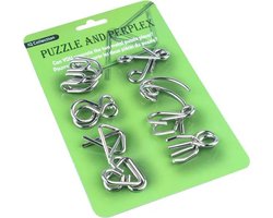 Omslag van Metalen IQ puzzels - 8 stuks - Breinbrekers - Type 2/Groen