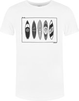 Collect The Label - Hip Surf T-shirt - Wit - Unisex - XXS