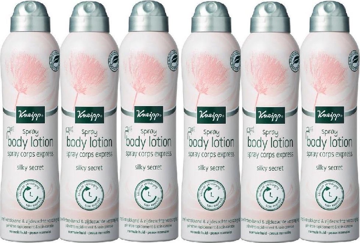 6x Kneipp Body Lotion Spray Silky Secret 200 ml | bol.com