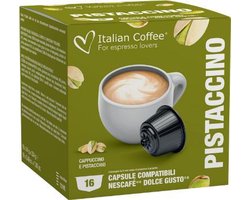 Italian Coffee - Pistaccino Koffie (Cappuccino en Pistache) - 16x stuks - Dolce Gusto compatibel