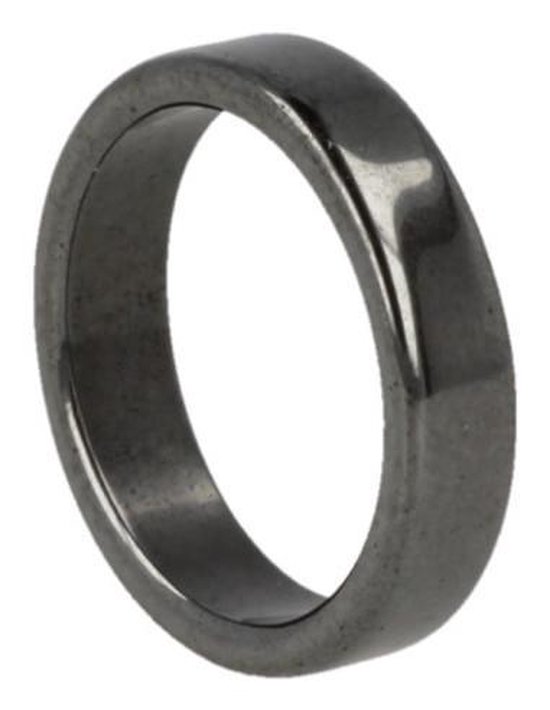 Hematiet edelsteen ring plat 5 mm - 18 - Ruben Robijn