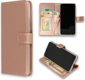 HB Hoesje Geschikt voor Samsung Galaxy S21 Ultra Roségoud - Portemonnee Book Case - Kaarthouder & Magneetlipje