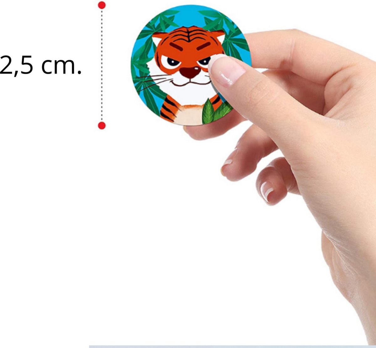 stickerrol - dierenstickers - beloningsstickers - 500 stickers op rol - stickers voor kinderen — afbeelding 2