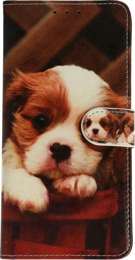 Coque imprimée Samsung Galaxy S21 Ultra - Etui portefeuille portefeuille - Porte-cartes et languette magnétique - Puppy