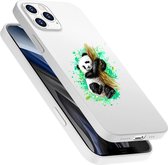 Apple Iphone 12 Pro Max Wit siliconen hoesje Panda * LET OP JUISTE MODEL *