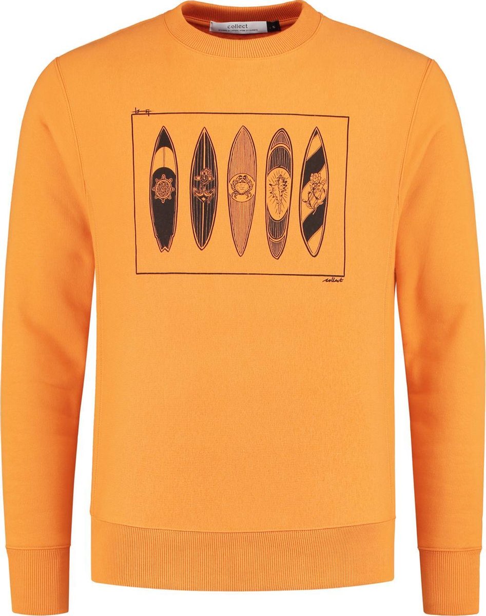 Collect The Label - Hippe Trui - Surf Sweater - Oker - Unisex - XXL