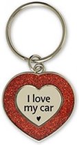 Glitter Sleutelhanger - I love my Car