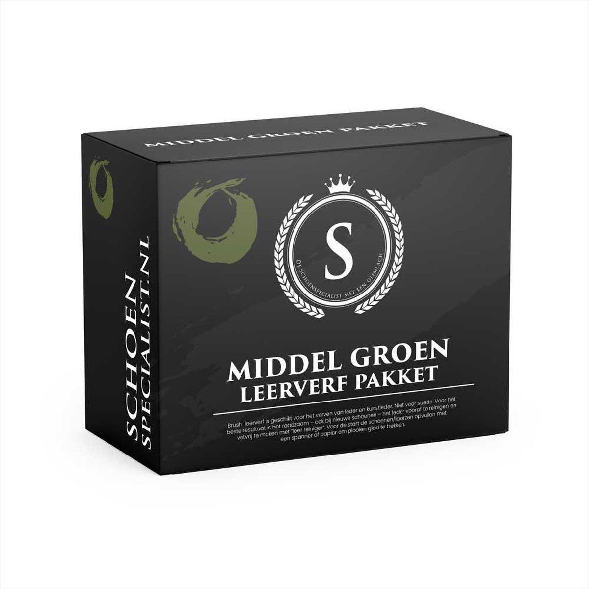 Brush leerverf pakket - 008 Middel groen