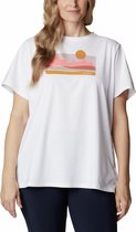 Columbia Sun Trek SS Graphic Tee - White, Painted - Dames - Maat L