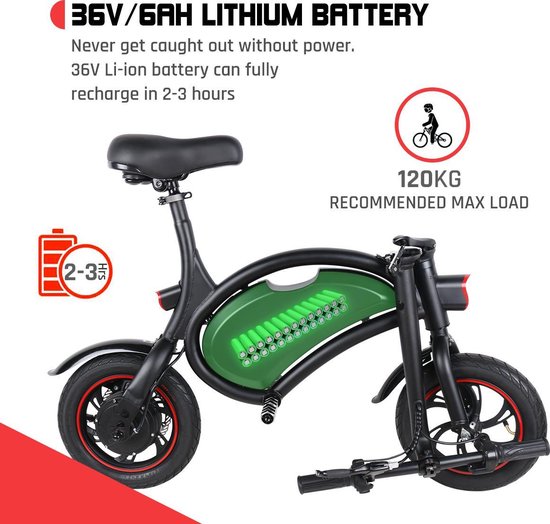 Merchandiser Ithaca Keer terug FOXSPORT - Opvouwbare fiets - Elektrische loopfiets - zonder pedaal - eBike  25Km/H -... | bol.com