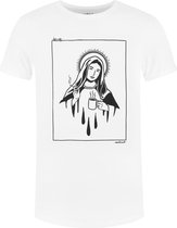 Collect The Label - Hip Tattoo Maria T-shirt - Wit - Unisex - XS