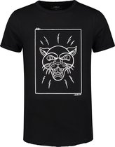 Collect The Label - Panter Tattoo T-shirt - Zwart - Unisex - L