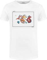 Collect The Label - Vogel Kunst T-shirt - Wit - Unisex - L