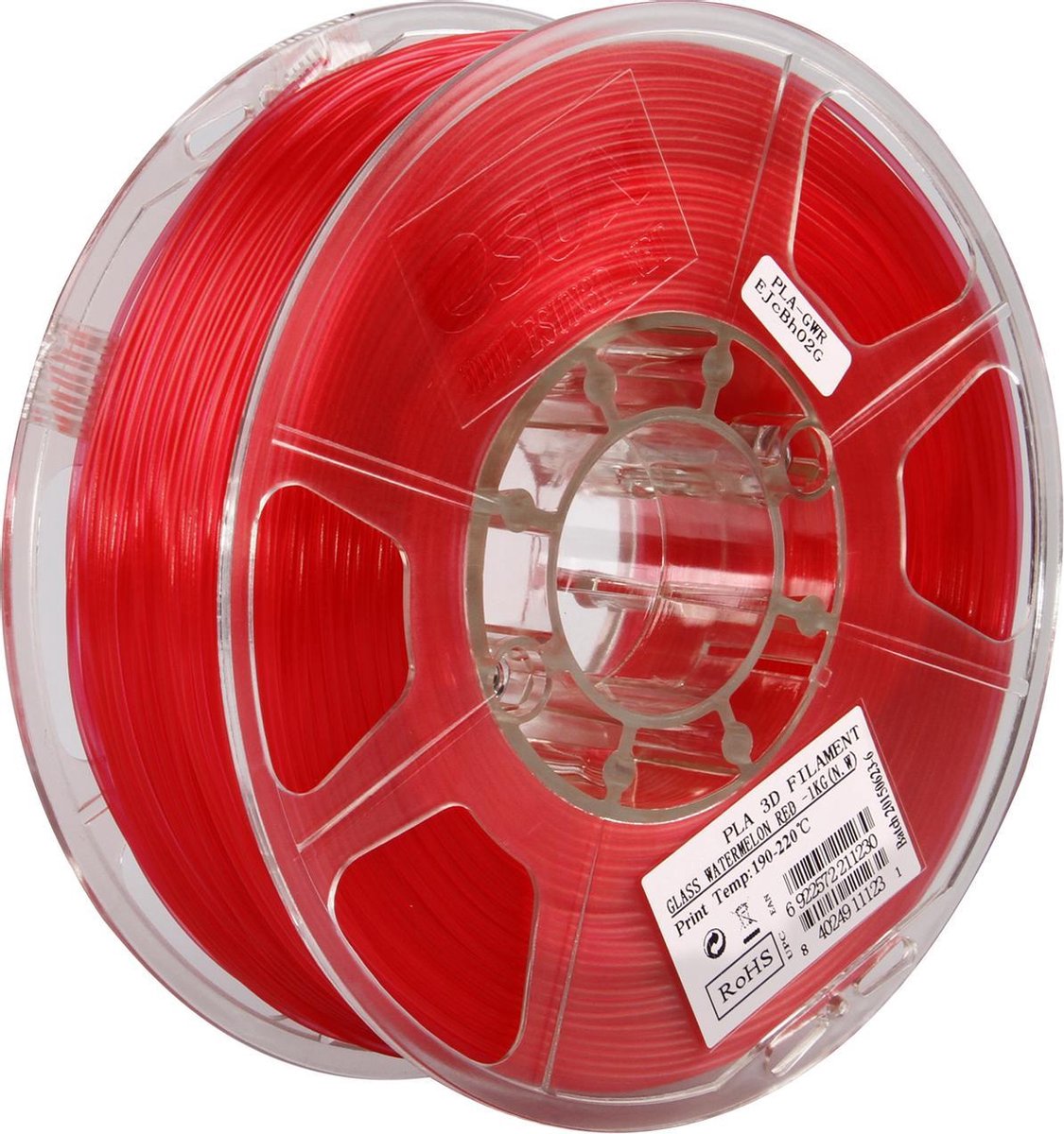 eSun PLA Glass Watermelon Red - 1.75mm - 3D printer filament