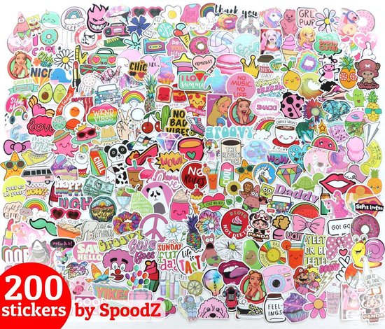 Stickerbomb Laptop stickers 200 stuks voor meisjes | Hoogwaardige  Stickersset... | bol