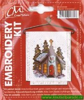 crea motion BK438399 borduurkit kerst kerk