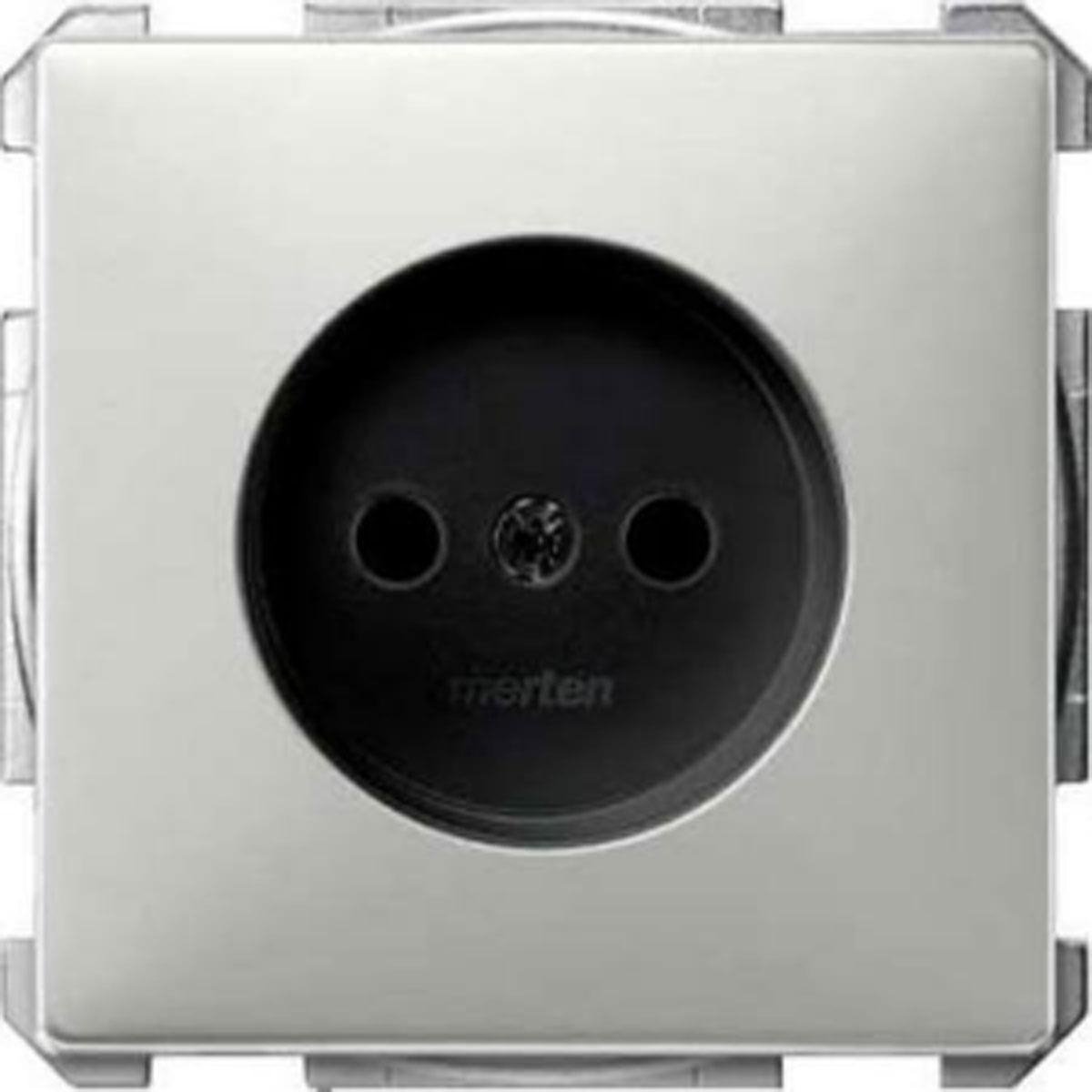 Schneider Electric Merten System Design wandcontactdoos inbouw enkel edelstaal