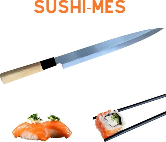 Geestelijk De andere dag Jong Japans Sushi Mes | Sashimi Mes | Japans Mes | 36 cm Lang | Gegarandeeerde  Beste Kwaliteit | bol.com