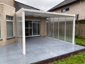 Verandabrabant® - Overkapping - Serre - Veranda - Terrasoverkapping - Glas - Wit - 500 cm x 350 cm