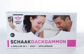 Schaakspel / Backgammon In 1 - Hout ( schaken)