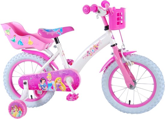 Disney Princess 14 inch meisjesfiets Parelmoer wit | bol.com