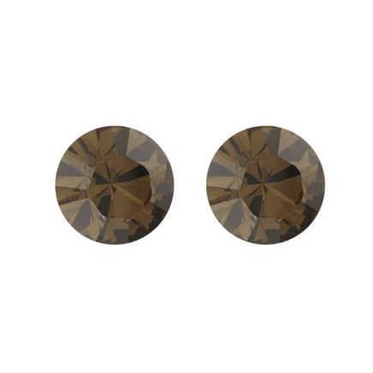 Biba Oorbellen met Swarovski Steentje Smoky Quartz