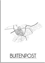 Buitenpost Plattegrond poster A4 poster (21x29,7cm) - DesignClaud