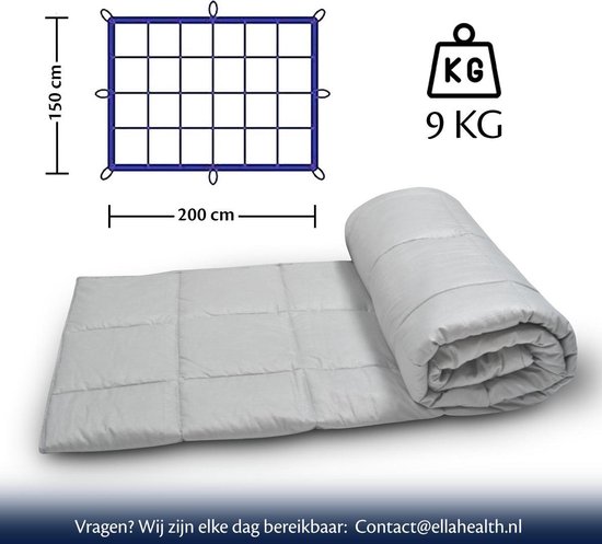 Housse De Couette Lestée Ella 150x200cm - 100% Coton, Pour Couverture 7-9kg