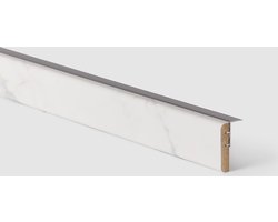 Trapverbouwing.nl - Traprenovatie overgangsprofiel - Laminaat -  Witte Marmer - 130x5,6x1,2cm