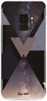 Casetastic Samsung Galaxy S9 Hoesje - Softcover Hoesje met Design - Galaxy Triangles Print