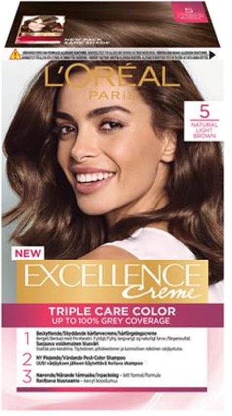 vermoeidheid Oefenen Ontwijken L'Oréal Paris Excellence Crème 5 - Lichtbruin - haarverf | bol.com