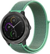 Nylon Smartwatch bandje - Geschikt voor  Garmin Vivoactive 3 nylon band - mint - Horlogeband / Polsband / Armband