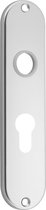 AVENUE DECORATION deurschild | kortschild ovaal | aluminium | 175 x 40 mm | deurkruk + euro profielcilinder | hart krukgat tot hart profielcilinder 55 mm