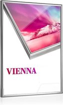 A5 Aluminium Wissellijst - 10 mm - type Vienna - Glanzend Zilver