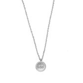 Love coin ketting - Zilver - 46 cm
