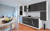 Meister Premium complete greeploze keuken 330cm Grijs hoogglans met apparatuur