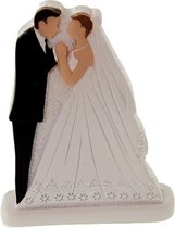 set 4 bruidskoppels taartdecoratie 8cm | tafeldecoratie |taarttopper | bruidstaart | decoratie | bedankje | trouwfiguur | huwelijk